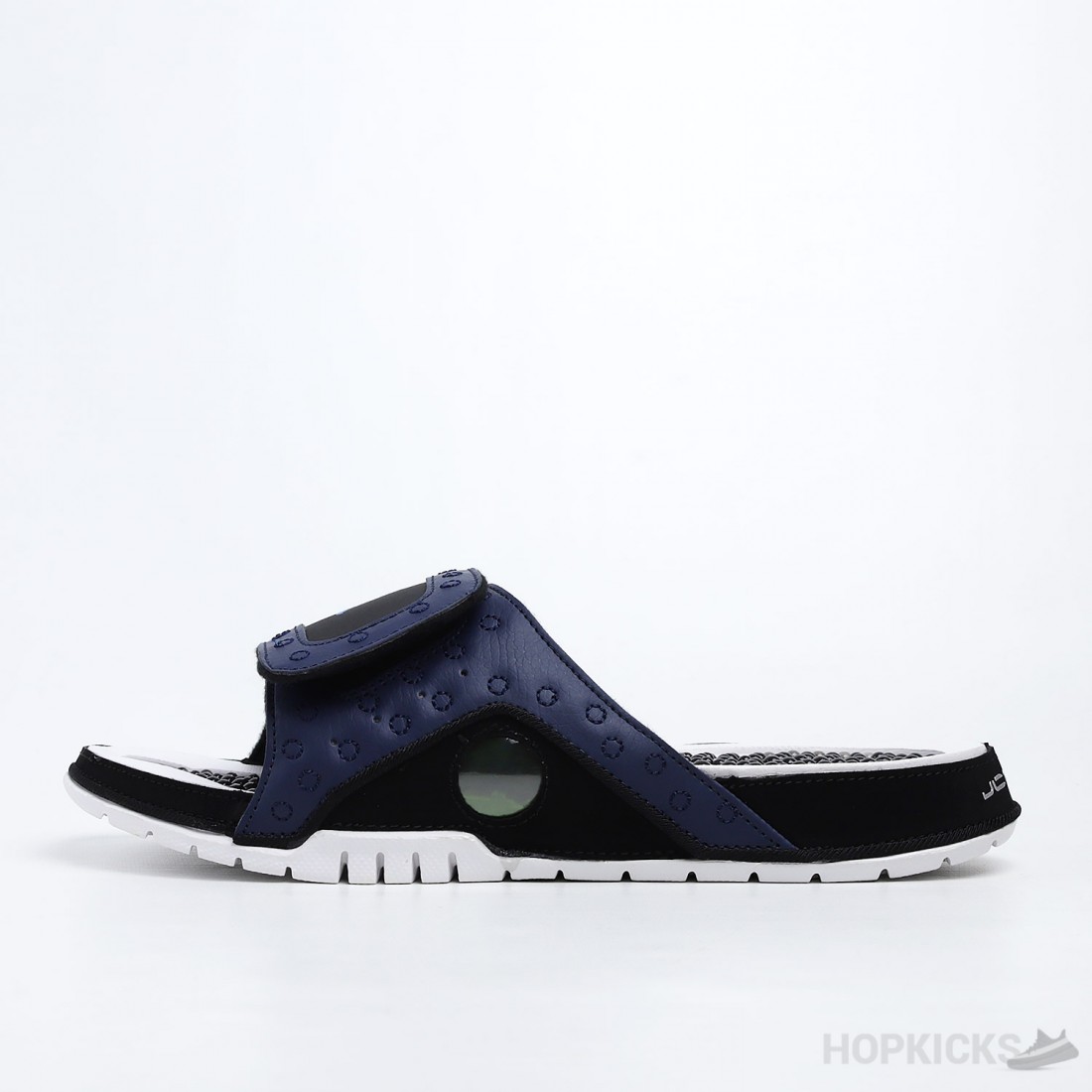 Navy blue best sale jordan slides